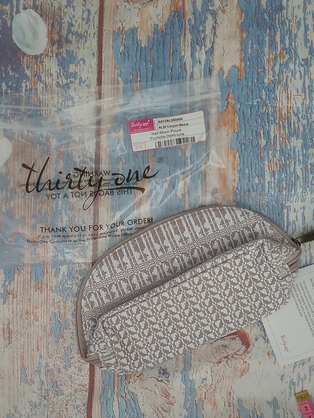 thirty one Half Moon Pouch Canyon Weave New